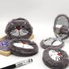 Kawaii Anime Cat Plush Mirror Small Exquisite Plush Double-Sided Makeup Mirror