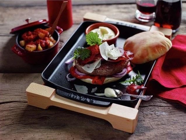 Staub Iron Plate Enamel Oven Compatible Japanese "Steak Plate" [Authorized Product] 40509-523