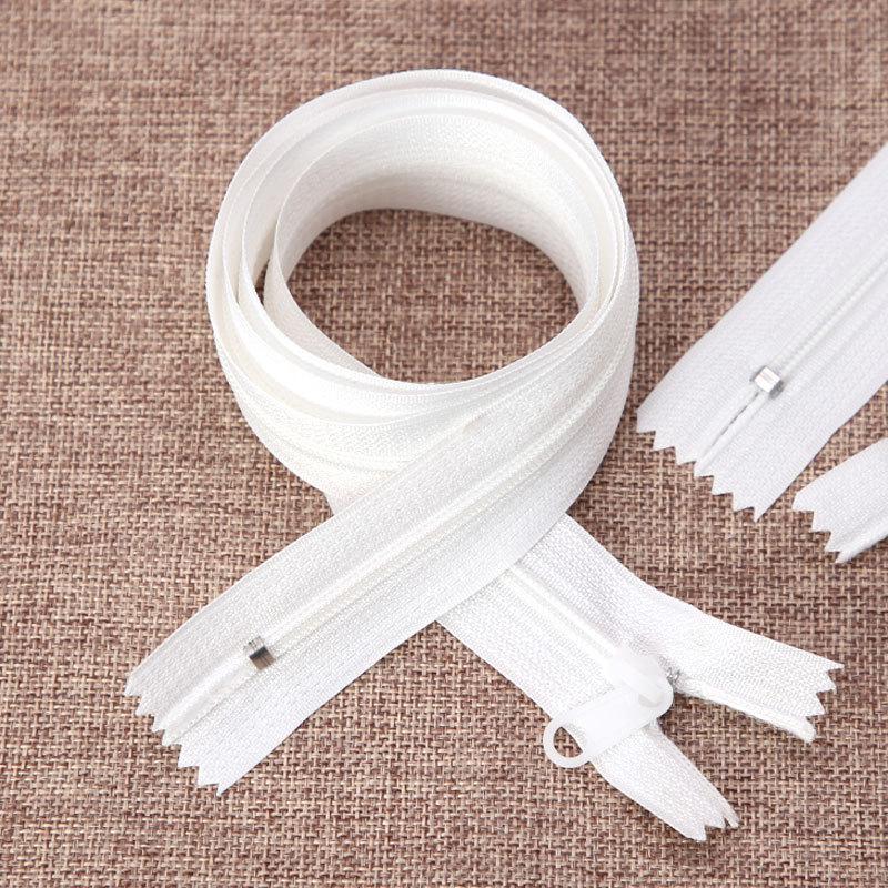 Белая нейлоновая застежка-молния с закрытым концом для защитной одежды, простыней, подушек, палаток (нет. 3 и нет. 5)