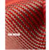 Ткань из углеродного волокна 3K черного и красного цвета 12" x 60" 220 г/м² саржевого плетения 2x2