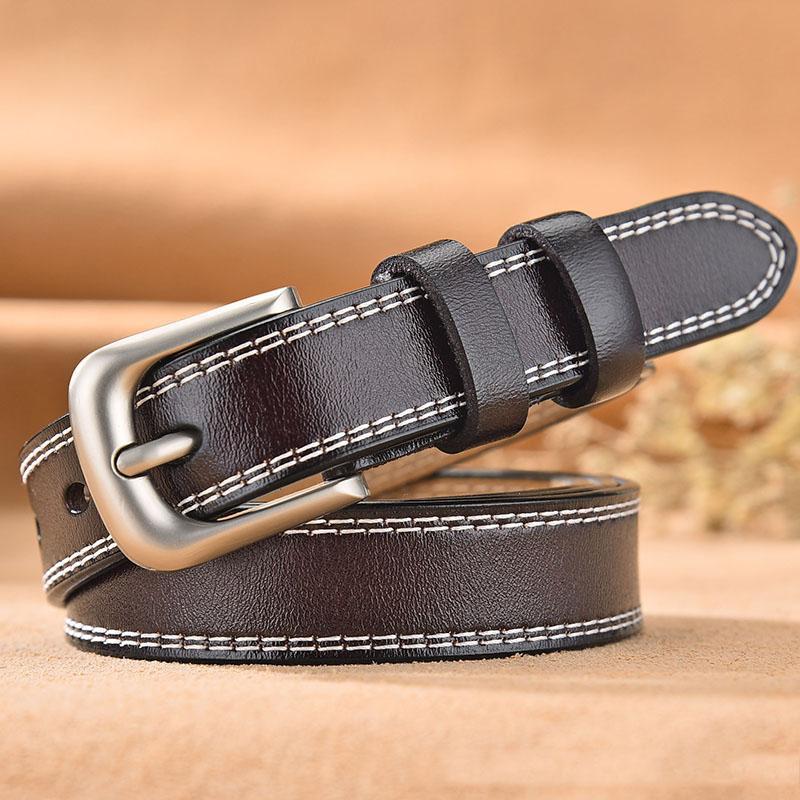 Women's Belts Vintage for Jeans Designer Fashion Casual Genuine Leather Brand Female Waistband Pin Buckles Fancy Straps LB2265