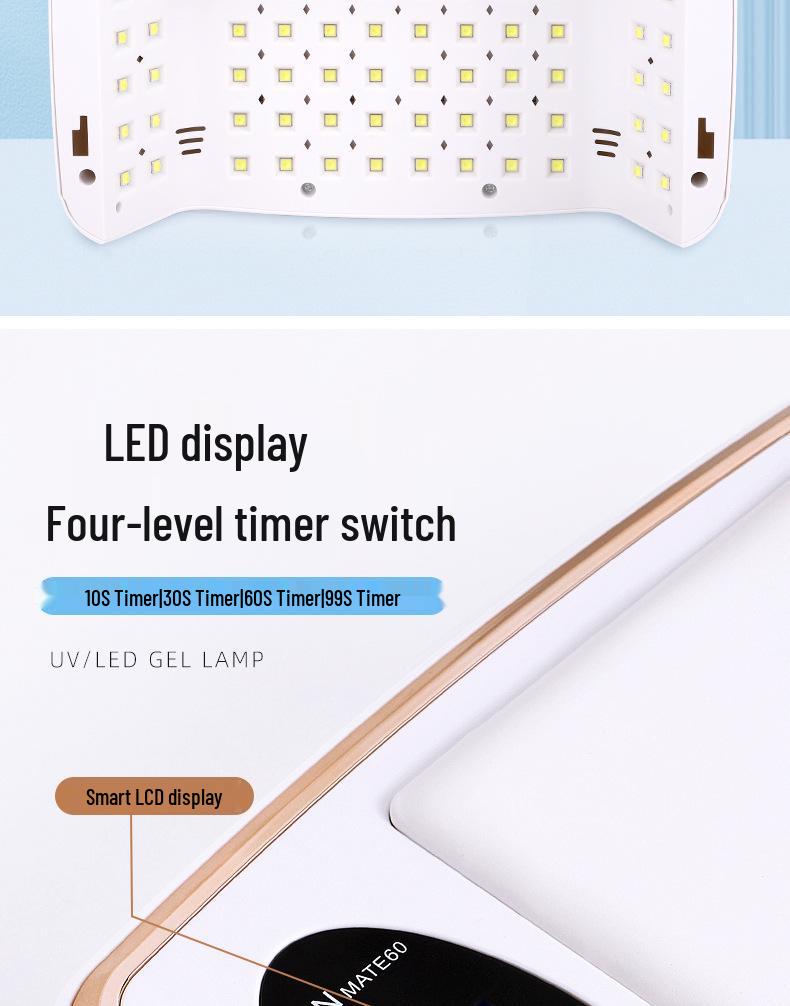 380 Вт Двуручная сушилка для гелевого нейл-арта с большим пространством