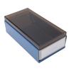 Index Card Holder Blue Extendable End Enlarged Space Transparent Plastic Sliding Design Desk Credit 