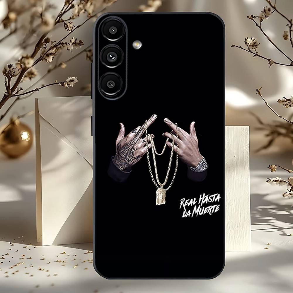 A-Anuel AA BBY BOO Phone Case For Samsung Galaxy A73,31,32,72,41,53,52,71,22,5G,Note,J7,8,9 Soft Black Cover