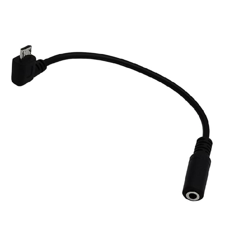 Аудиоадаптер-кабель Micro USB на 3,5 мм Jack, угловой штекер Micro USB