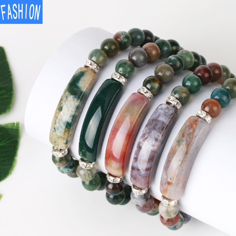 8 мм индийский браслет из агата, йога, медитация, простое лечение чакр, хрустальный браслет, подарок унисекс