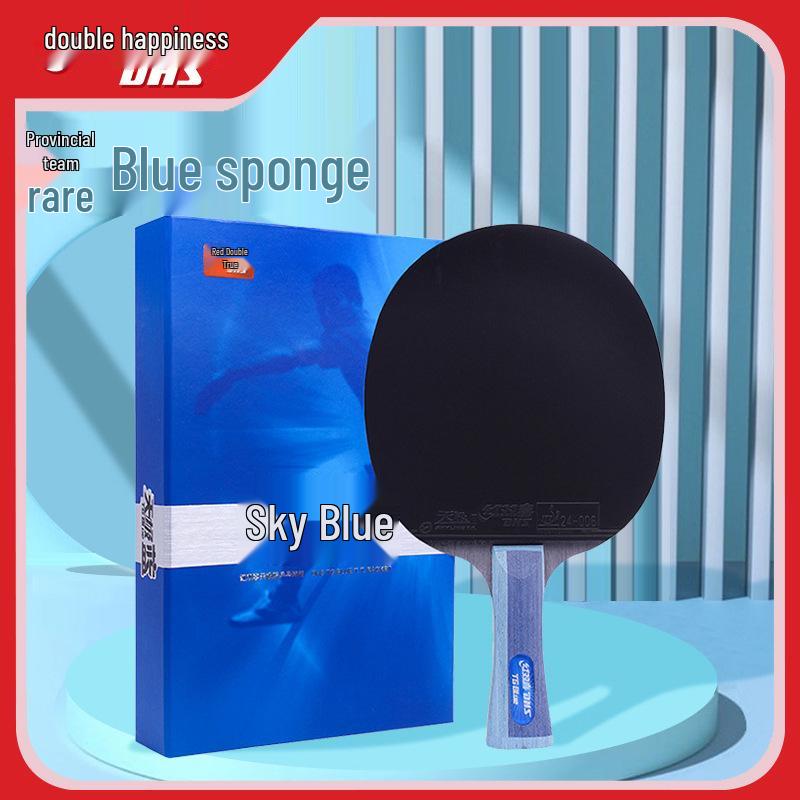 Настольная ракетка Double Happiness Tian Ji Blue - Long Jin Grand Slam, Профессиональный уровень, Хватка "shakehand"/ "penhold", Король Безумной Скорости