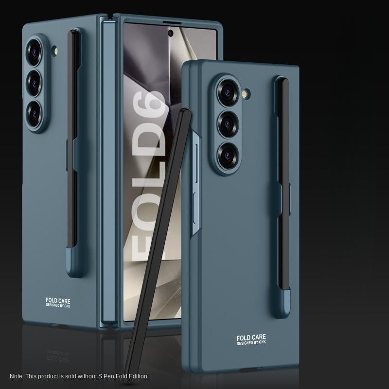 Жесткий пластиковый чехол для телефона с отделением для ручки для Samsung Galaxy Z Fold 6 Fold6 5G защитный противоударный чехол, включая ручку