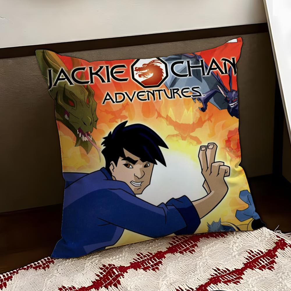 Чехол на подушку Jackie Chan Adventures Двусторонний Мягкий Прочный Чехол для Подушки Дом Авто Многоцелевое Использование для Ежедневного Комфорта