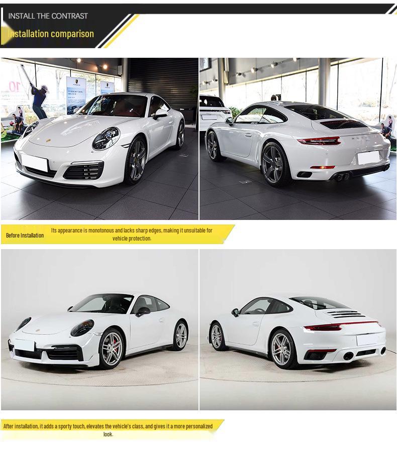 Подходит для Porsche 991/992 Turbo: Передний и задний бампер, Задний фонарь, Дневные ходовые огни, Комплект боковых юбок