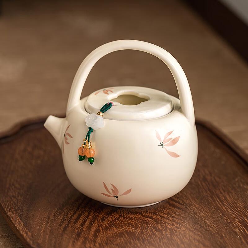 Китайский керамический чайник с ручкой-балкой Jiumuqing