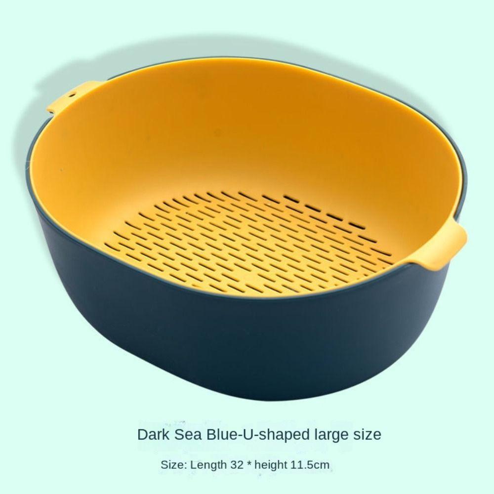 Drainer Plastic Drain Basket Vegetable Cleaning Tool Washing Storage Basket Kitchen