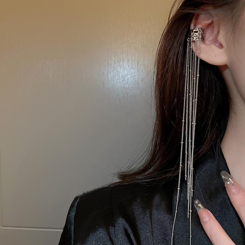 Серьги-клипсы с кисточками из циркония в виде звезд и луны, серебряная игла: Милые, Крутые, Подходящие ко всему серьги-клипсы.