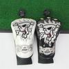 1 Set Pu Golf-sports Wood Club Head Cover Skull Pattern Exquisite Cue Cap Cover With Exquisite Embroidery Craftsmanship Cover