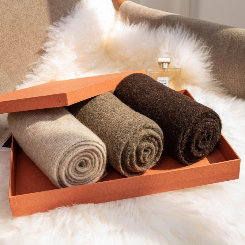 Korean Style Classic Woolen Scarf Solid Knitted Woman Men Scarves Autumn Winter Soft Warm Neck Wraps Couples Muffler Male Female