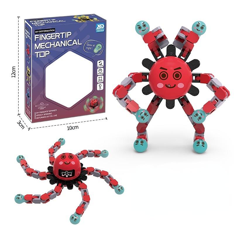 Светящийся сменный механический кончик пальца гироскоп декомпрессионный палец гироскоп меняющий лицо детские игрушки