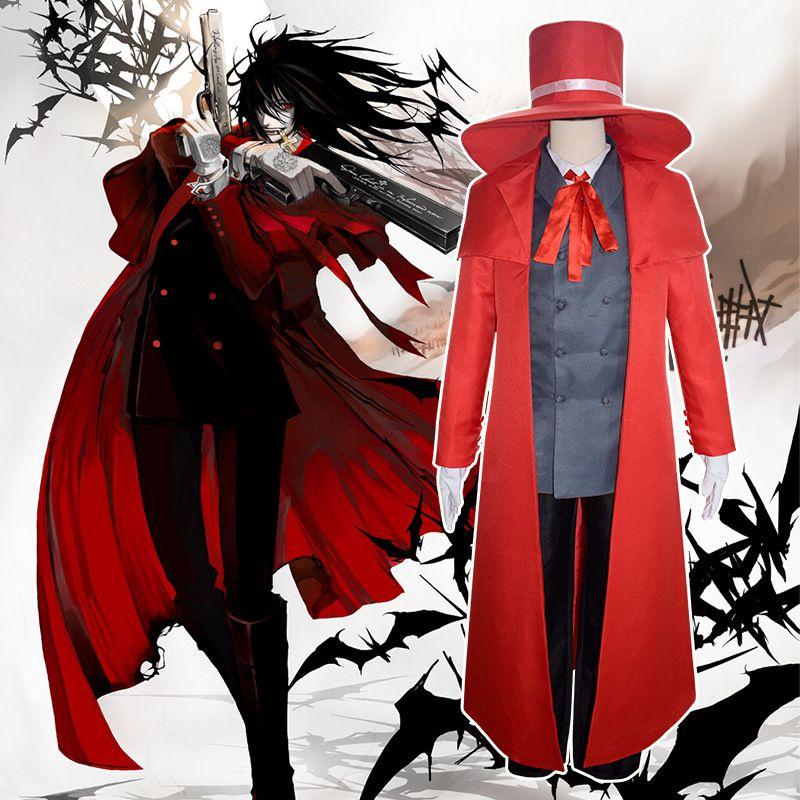 Комплект костюма для косплея Алукарда из Hellsing Ultimate из высококачественных материалов для вечеринок на Хэллоуин и Рождество