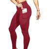 Women S Yoga Running Fitness Pants Side Pocket Tight Leggings