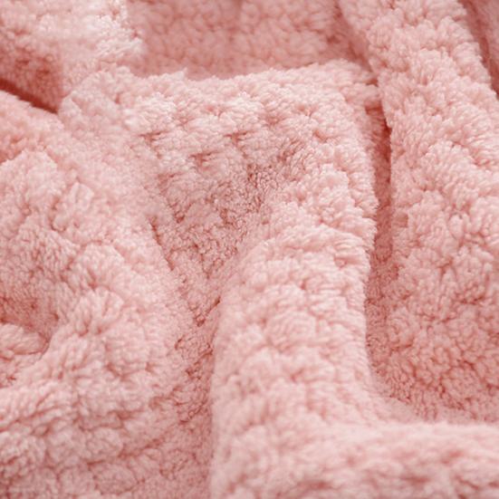 Полотенце для сушки волос Yousheng, супер впитывающее, быстросохнущее, коралловое флисовое, с мультяшным медведем, на пуговицах, женское, вьющиеся, длинные, густые, влажные волосы, полотенце для волос из микрофибры, шапка