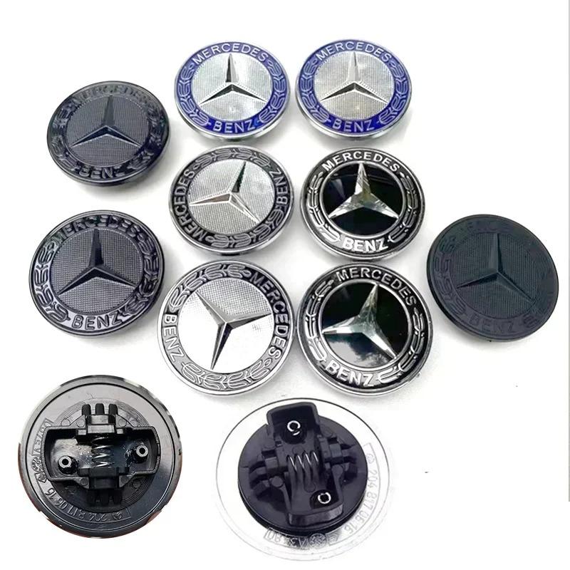 57mm car aluminum hood emblem front badge modification accessories suitable for Mercedes Benz AMG A B C E G W212 W213 W214 VM4