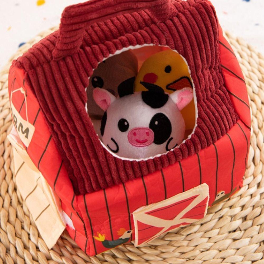 Набор «Дом с фермерскими животными из ПП хлопка» со звуком, игрушка-симулятор фермерских животных, детские подарки