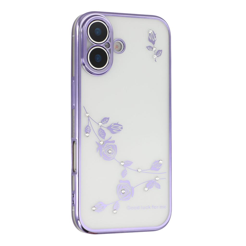 KADEM For iPhone 17 Case Flower Rhinestone Decor TPU Phone Cover