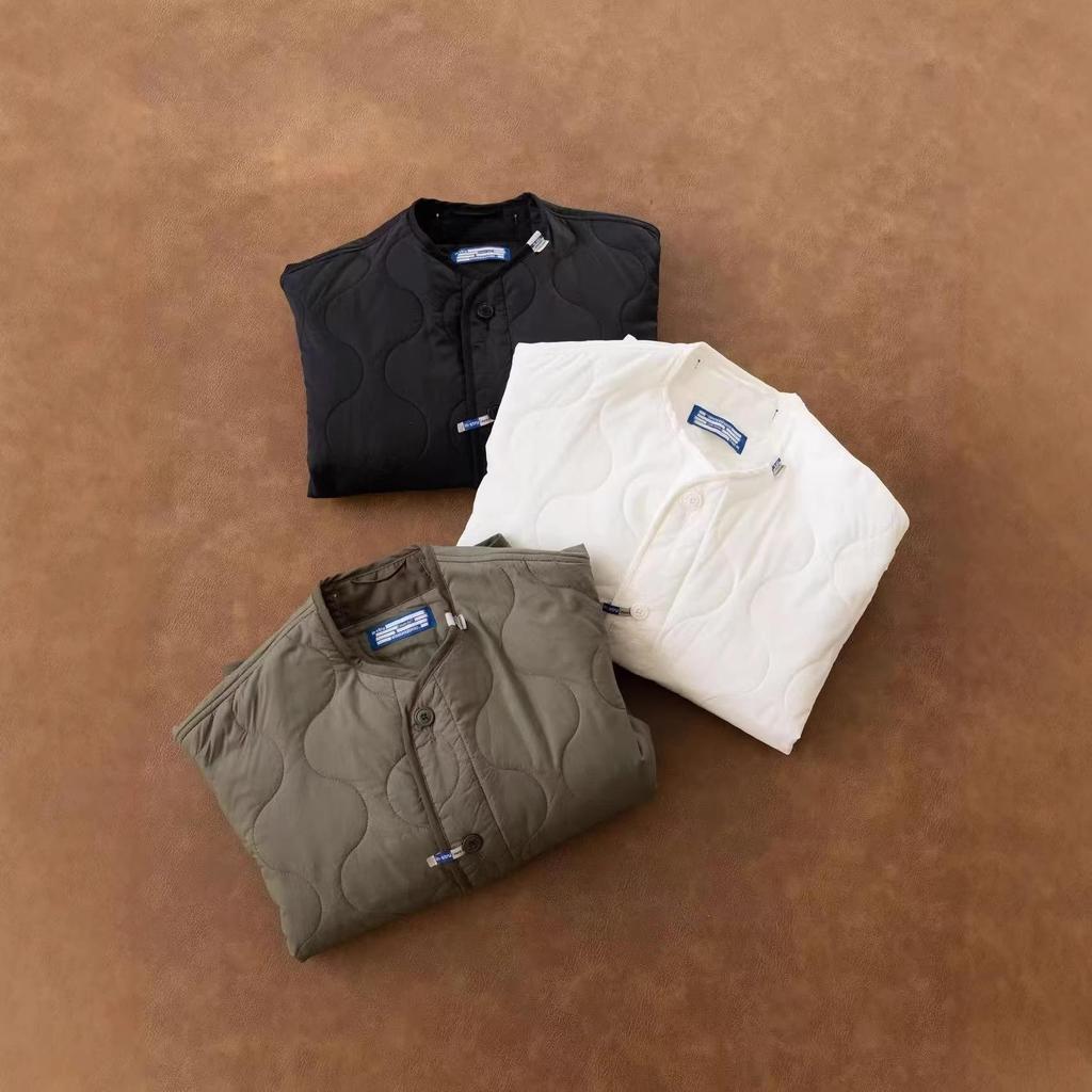 Легкая хлопковая куртка Yohji Yamamoto без воротника для улицы