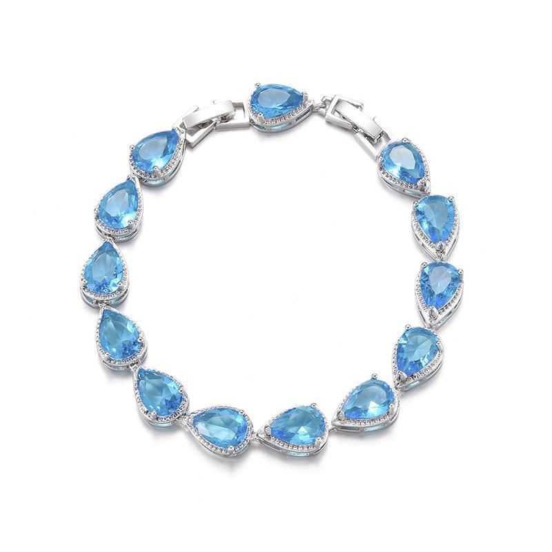 Самый продаваемый европейский и американский браслет с микро-инкрустацией из циркония ААА в форме капли воды, женская мода, свадебные украшения для невесты