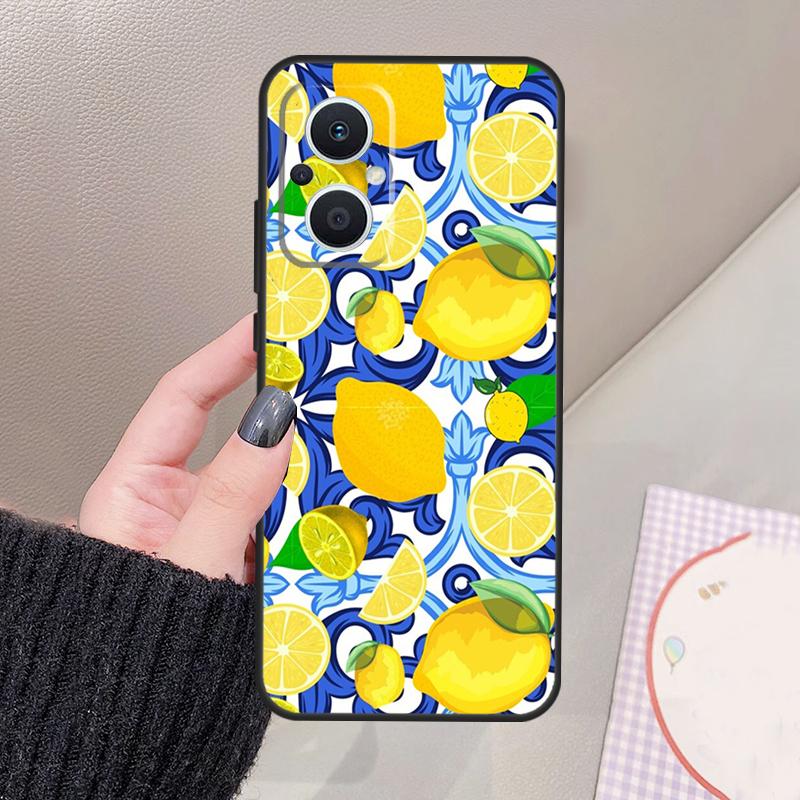 Средиземноморский Лимон Чехол Для OPPO Reno 11 12 13 14 Pro 11F 12F 13F 14F 7 8 Lite OPPO Find X9 X6 X5 X8 Pro Чехол