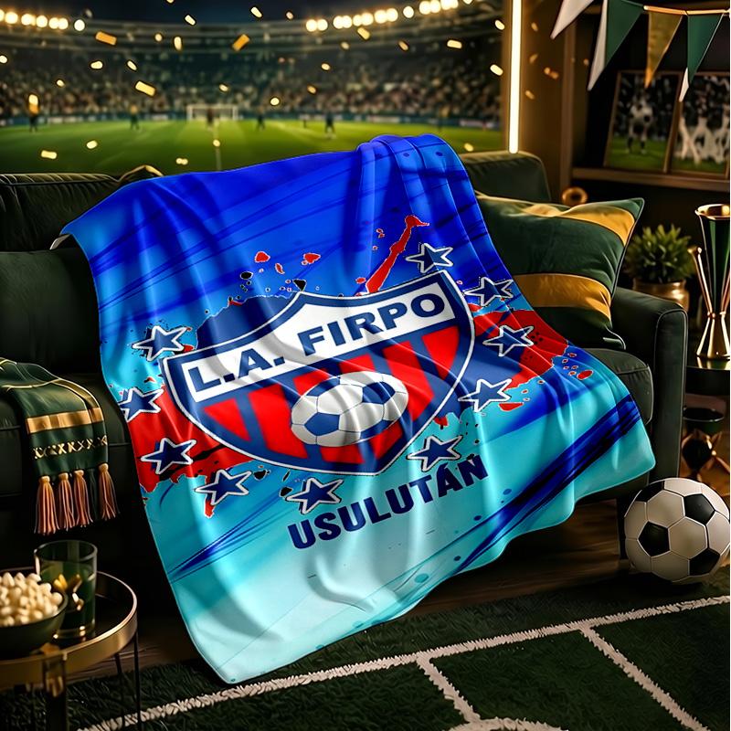 Firpo Soccer Crest Blanket Lightweight Ideal Bedding Blanket Perfect for Travel, Camping, Living Rooms, Offices, Sofas, Fan Christmas gift