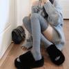 Повседневные женские длинные носки, хлопковые пушистые длинные гольфы, новые вязаные носки до середины икры