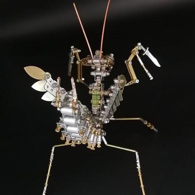 3D Металлический Пазл Набор Модели Богомола, 350+ Деталей Механическая Стимпанк Модель Богомола Игрушки, Креативное Украшение Поделки DIY Сборочные Наборы для Подростков и Взрослых