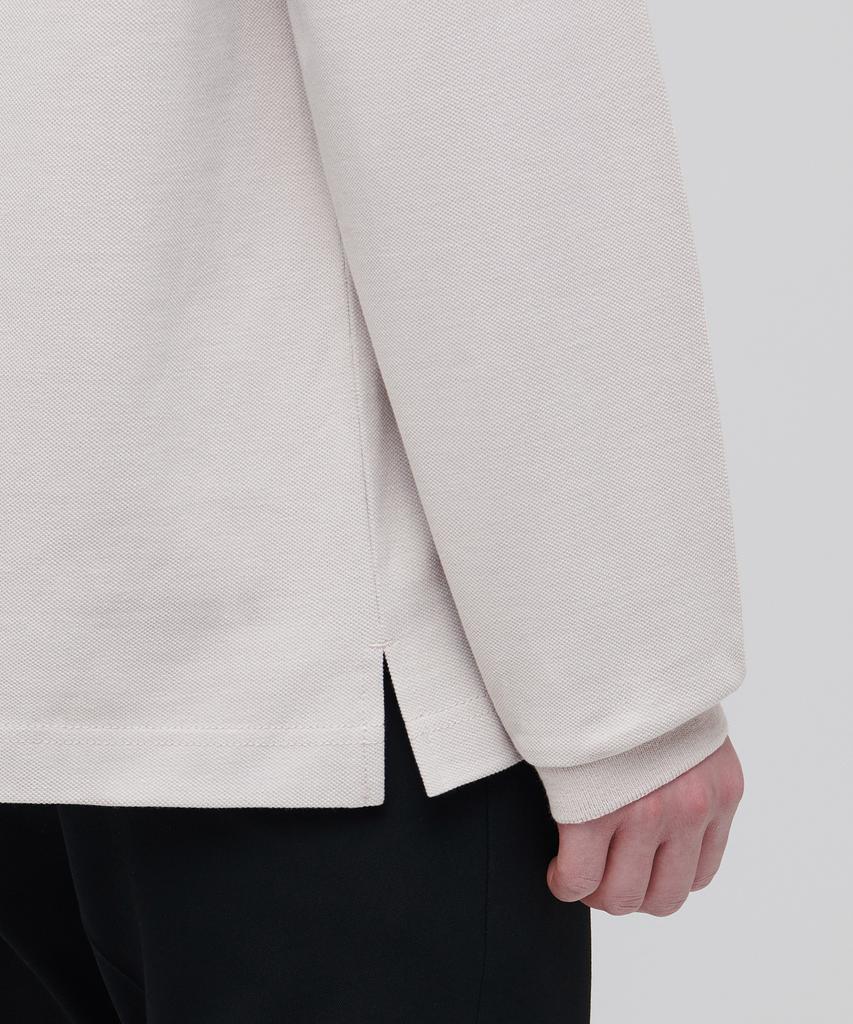 MUSINSA STANDARD Long Sleeve Pique Polo Shirt [Mushroom]