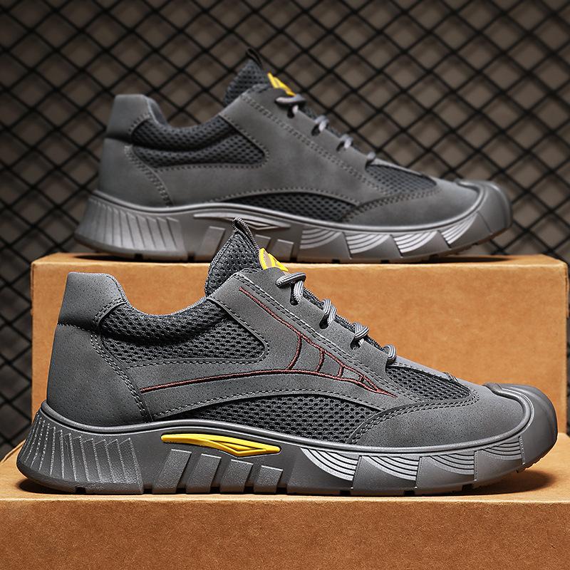 Летние новые удобные универсальные износостойкие рабочие туфли с низким верхом повседневные мужские туфли модные мужские рабочие страховочные туфли