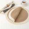 Nordic Table Placemats Round Heat-Resistant Coasters with Fringe Bowl Pads Teapot Trivet for Dining Table Setting