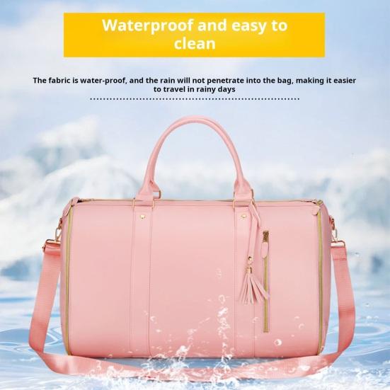 Складная дорожная сумка с несколькими отделениями, водонепроницаемая искусственная кожа, надежная дорожная сумка с ручкой и плечевым ремнем, не мнется