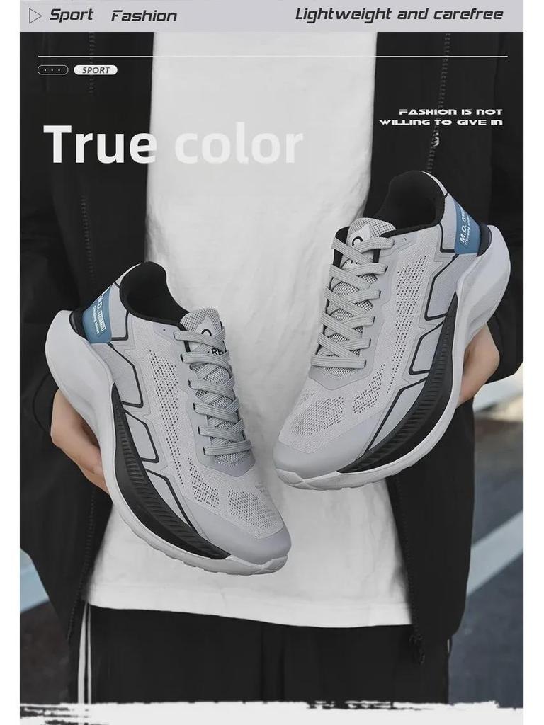 Мужские дышащие кроссовки в корейском стиле на толстой подошве, повседневные кроссовки большого размера