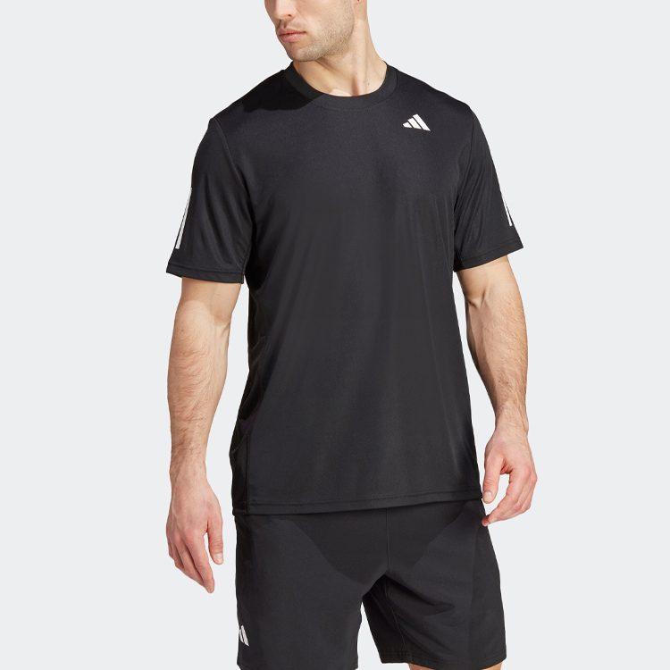 adidas Мужская футболка 3 полоски Черная IS2296