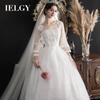 Mid-sleeved Wedding Dress with a Single Shoulder Korean Bride Was Thin and Large Size Female Skirt