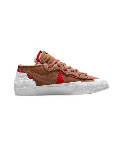 Nike Sacai Blazer Low x Sacai Британский Коричневый Коричневый Загар Красный Повседневный DD1877-200