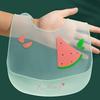 Soft Silicone Baby Bibs Cartoon Print Baby Feeding Stuff Portable Kids Feeding Bib
