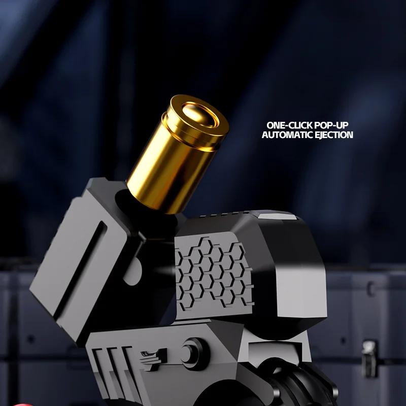 Сплав Мини Кольцо Пистолет Модель Ракушка Метание Мягкая Пуля Игрушечный Пистолет Золотой Палец Бластер Декомпрессионные Игрушки Для Мальчиков Взрослых