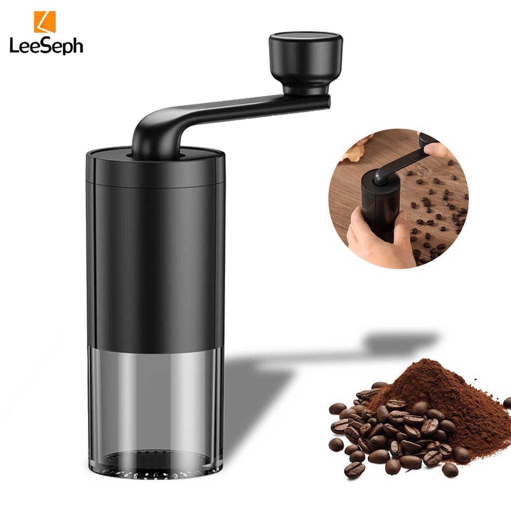 Leeseph Manual Coffee Grinder with Adjustable Settings and Ceramics Grinding Core, for Home Office Camping, Coffee Accessories