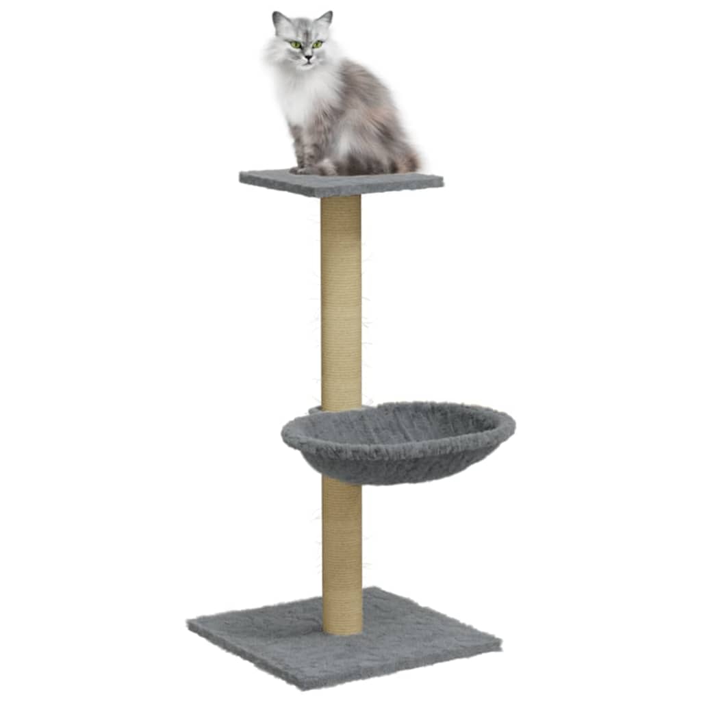 Scratching Post with Sisal Scratching Column Light Grey 74 cm