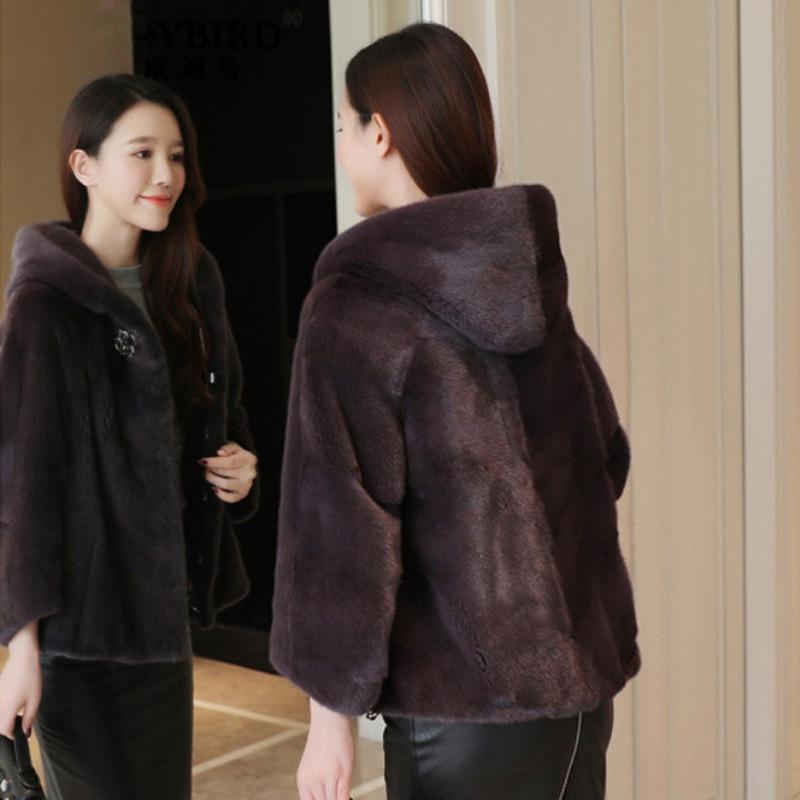 Норковая шуба, женская шуба из цельного норкового меха, короткая зимняя модная повседневная куртка с капюшоном из норки