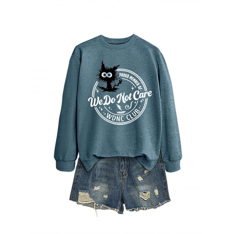 Womens Oversized Casual Hoodie Sweatshirt With Graphic Print Winter 2025
