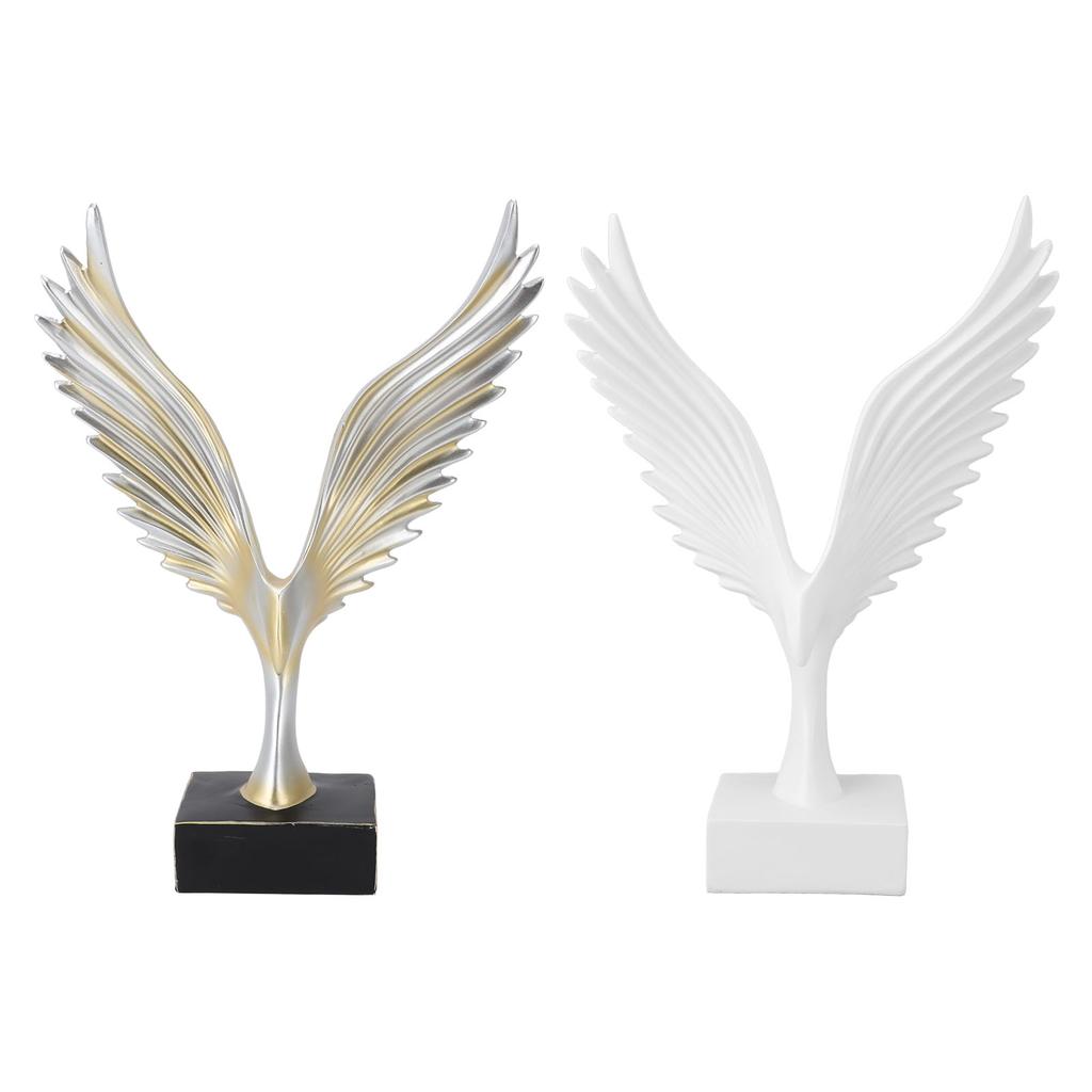 Resin Eagle Figurine Home Decor Abstract Eagle Wing Statue Sculpture Ornament Crafts Office Desk Dec