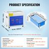 3L Ultrasonic Cleaner Machine Stainless Steel Ultrasonic Cleaning Machine Digital Heater Timer Jewelry Cleaning for Commercial Personal Home Use(3L)