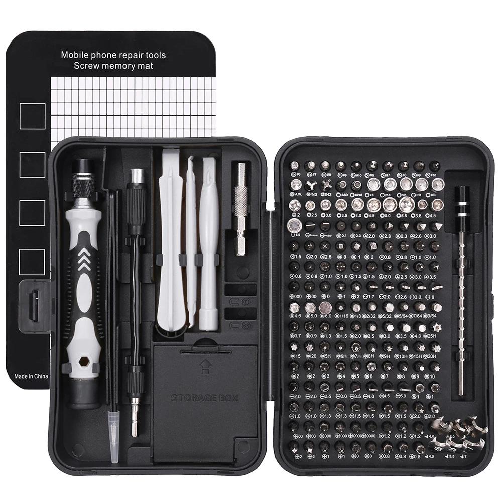 170 In 1 Precision Screwdriver Set Magnetic Screw Driver Bits Torx Hex Bits Computer Phone Professional Handle Repair Tool Kit
