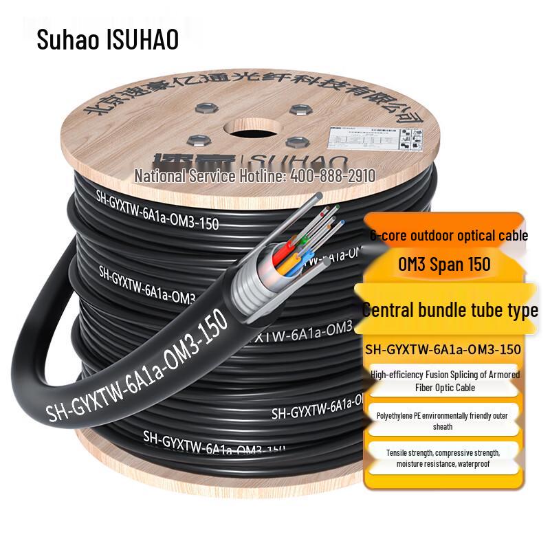 Suhao Outdoor Armored Multimode OM3 Fiber Optic Cable